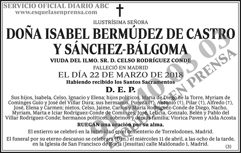 Isabel Bermúdez de Castro y Sánchez-Bálgoma